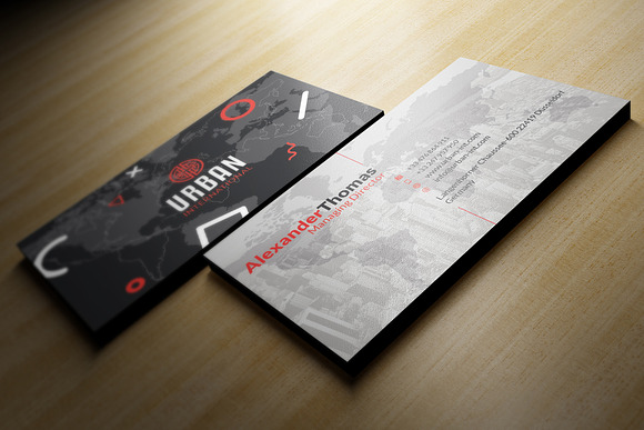 Dark Corporate Business Card in Business Card Templates - product preview 3