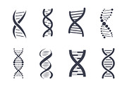 Collection of DNA Deoxyribonucleic Acid Chain Logo