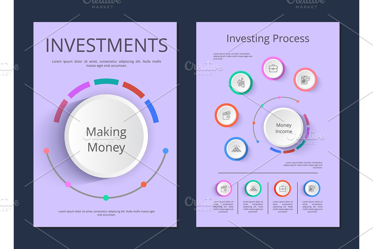 Investments and Investing Process Infographics in Illustrations - product preview 8