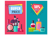 Super Price for Makeup Tools and Cosmetics Posters