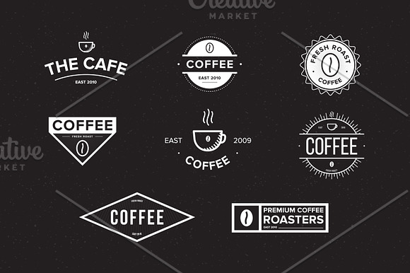 Set of coffee labels in Objects - product preview 2