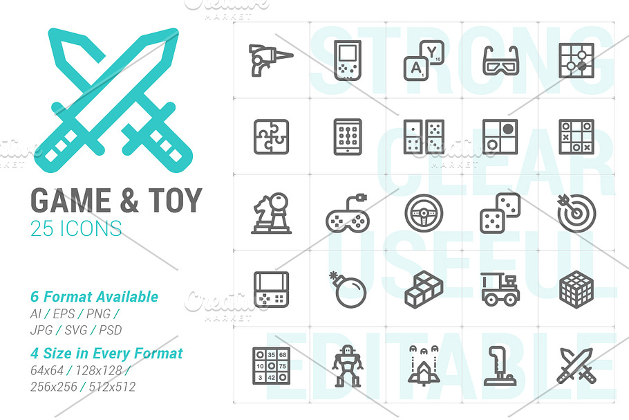 Game & Toy Mini Icon in Game Icons - product preview 8