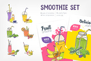 Smoothies - banner, set