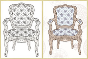 Luxurious Chair. Vector Illustration