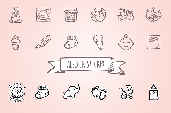Baby Shower - Hand Drawn Icons in Game Icons - product preview 5