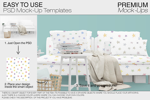 Sofa & Pillows Mockup Pack in Product Mockups - product preview 6