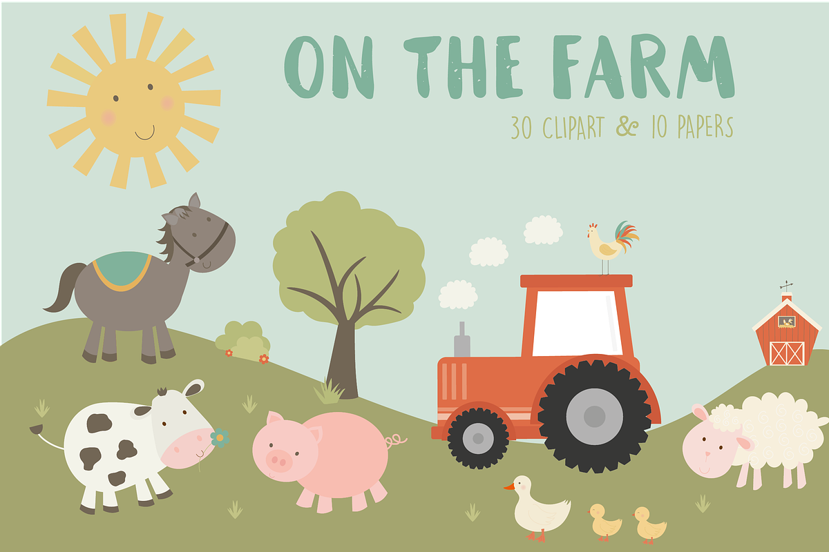 On The Farm in Illustrations - product preview 8