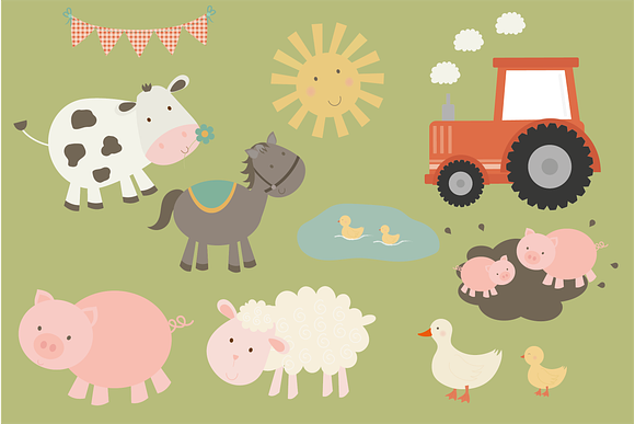 On The Farm in Illustrations - product preview 1