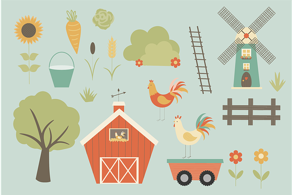 On The Farm in Illustrations - product preview 2