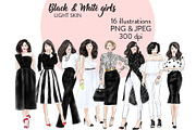 Black & White girls 2 - Light Skin