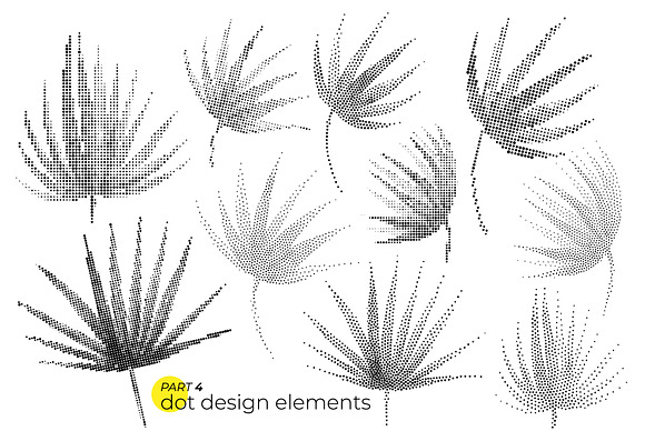 74 Halftone leaves in Objects - product preview 4