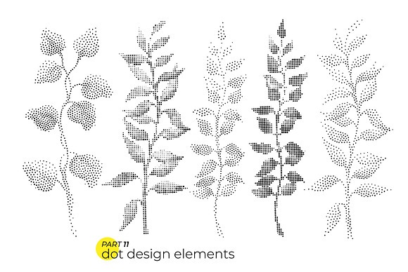 74 Halftone leaves in Objects - product preview 11