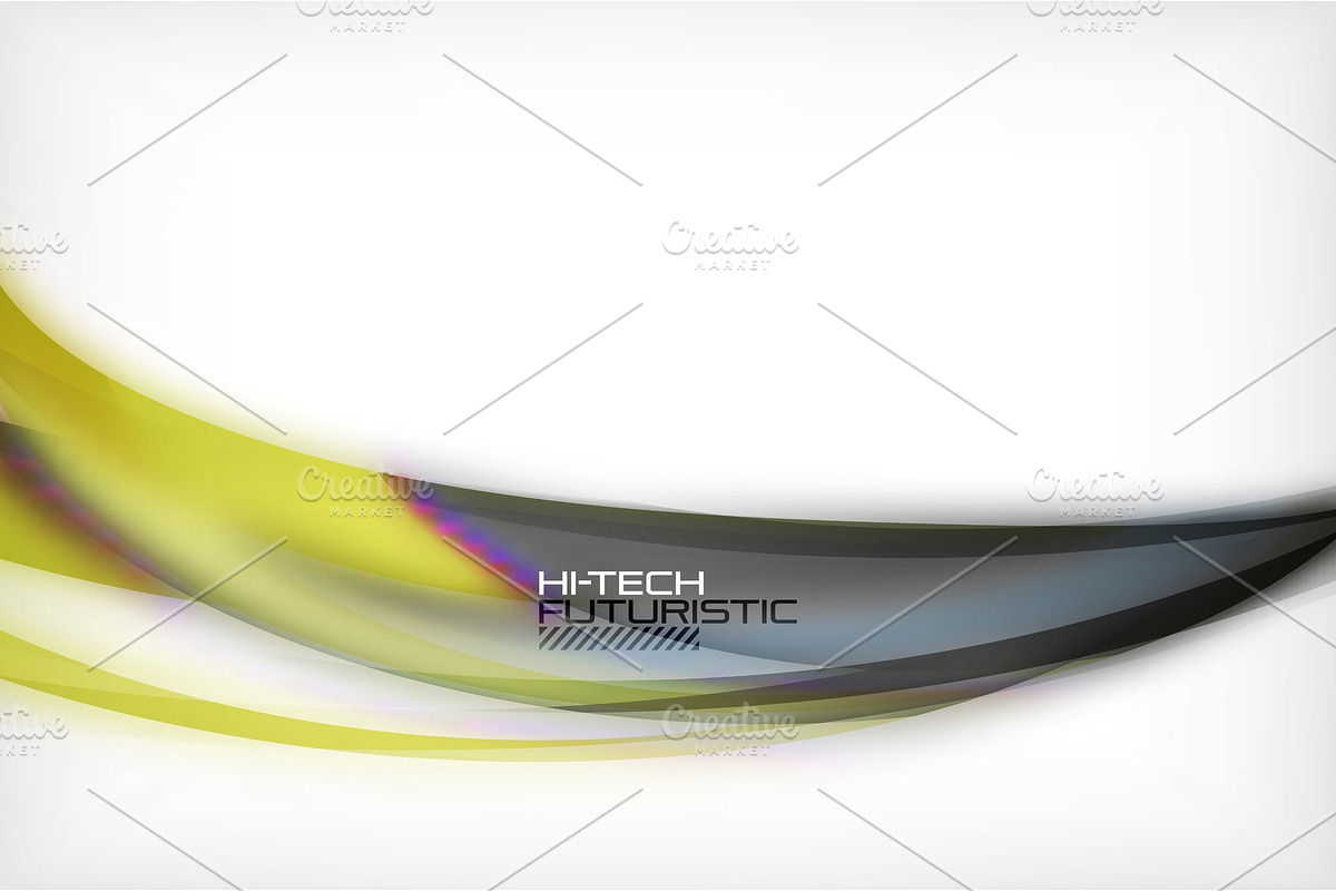 Glossy wave vector background in Illustrations - product preview 8