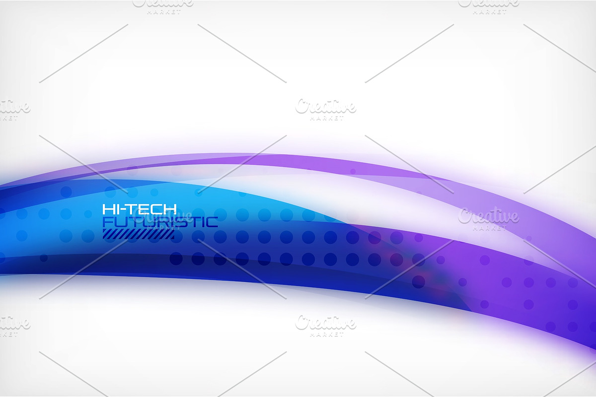 Glossy wave vector background in Illustrations - product preview 8