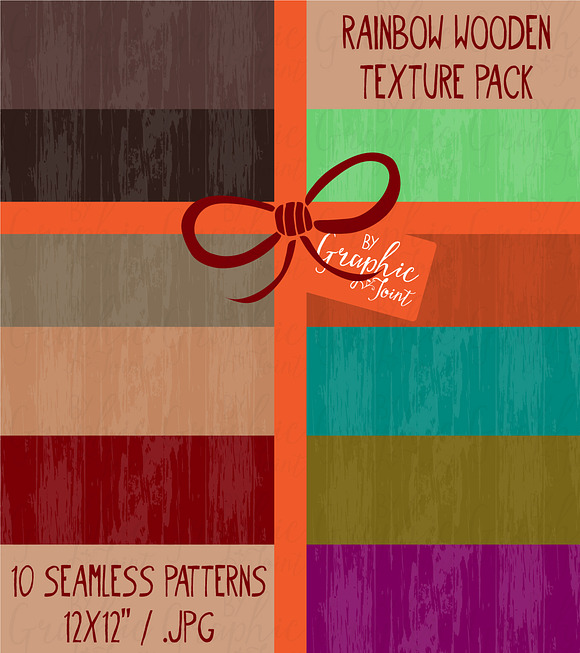 Rainbow Wood Textures in Textures - product preview 3