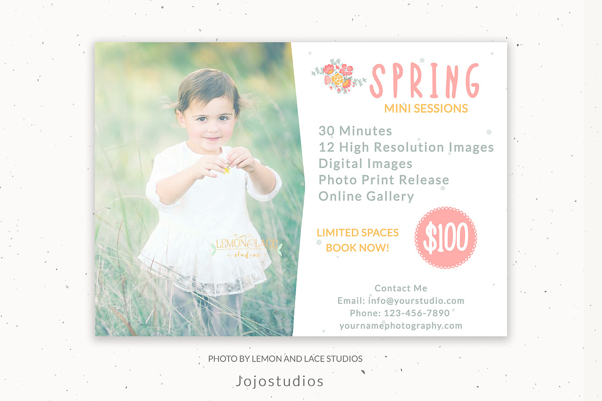 Spring Photography Marketing  in Card Templates - product preview 8