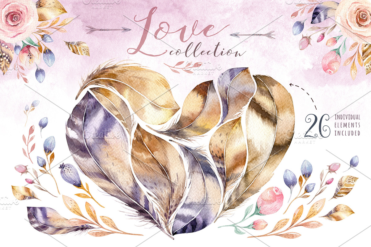 Feather love collection in Illustrations - product preview 8