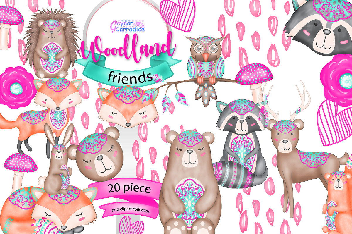 Watercolor woodland in Illustrations - product preview 8