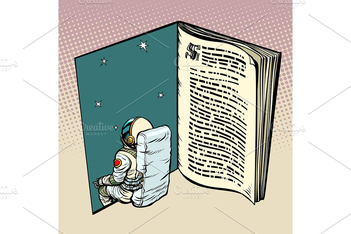 Book and astronaut, science fiction in Objects - product preview 8