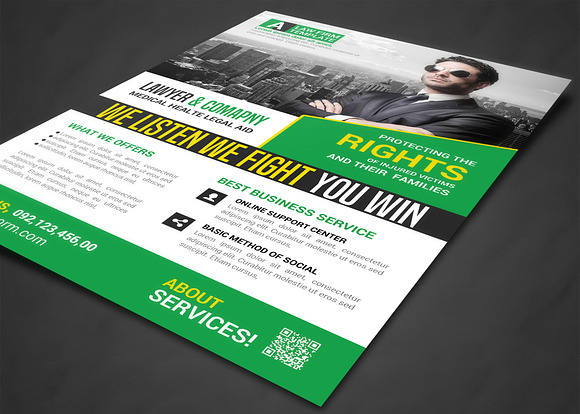 Lawyer Firm Business Flyer Template in Flyer Templates - product preview 1