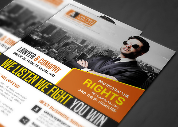 Lawyer Firm Business Flyer Template in Flyer Templates - product preview 3