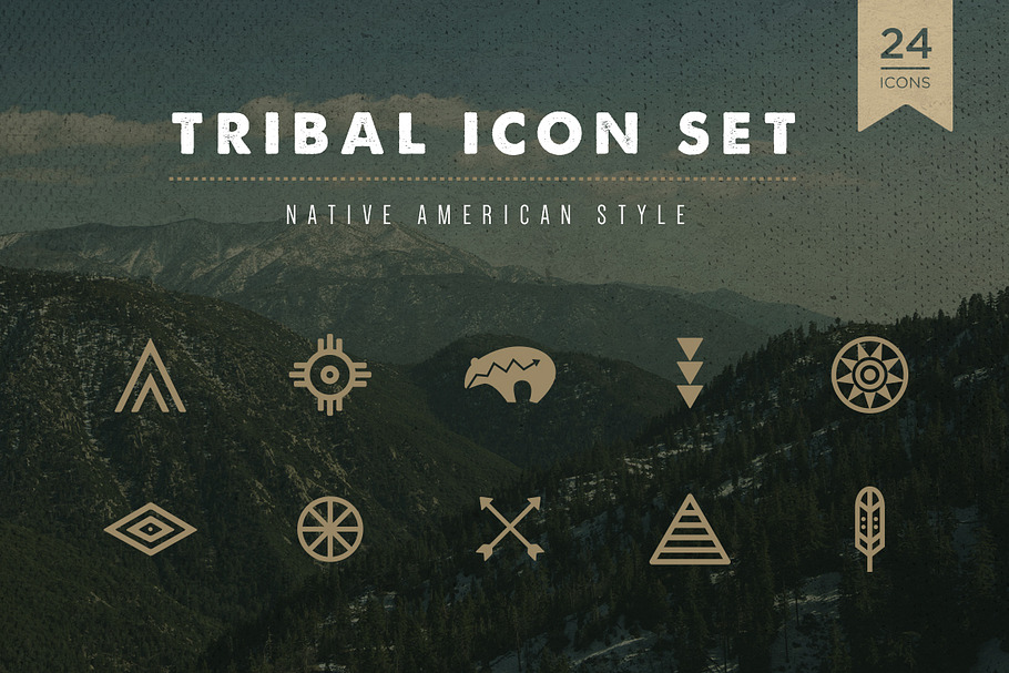 Tribal Icon Set - Native American in Illustrations - product preview 8