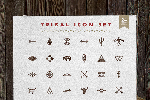 Tribal Icon Set - Native American in Illustrations - product preview 1