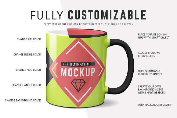 11 oz & 15 oz Mug Mockups (PSDs) in Product Mockups - product preview 3