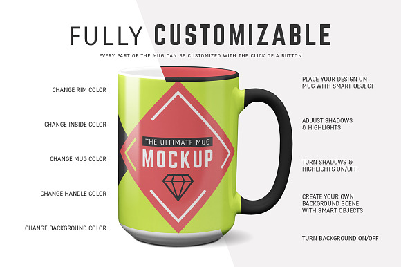 11 oz & 15 oz Mug Mockups (PSDs) in Product Mockups - product preview 4