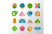 Collection of abstract elements for logo