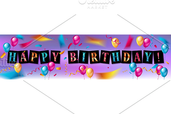 Happy Birthday design set in Graphics - product preview 1