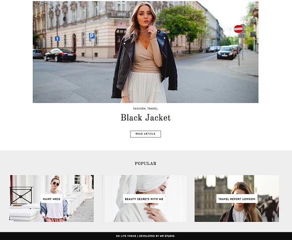 Fashion & Lifestyle Blog Theme - XO in WordPress Minimal Themes - product preview 3