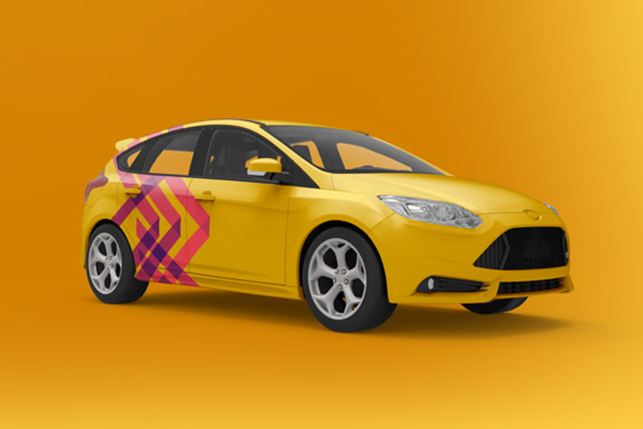 Hatchback Mockup in Mockup Templates - product preview 8