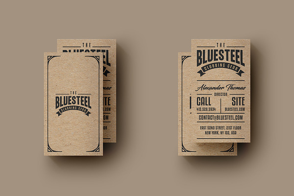 Typography Kraft Paper Business Card