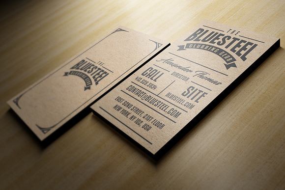 Typography Kraft Paper Business Card in Business Card Templates - product preview 2