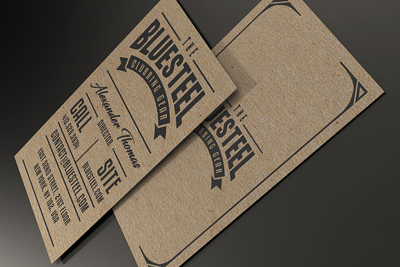 Typography Kraft Paper Business Card in Business Card Templates - product preview 3
