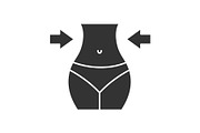 Weight loss glyph icon
