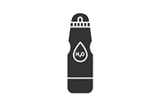 Sports water bottle glyph icon