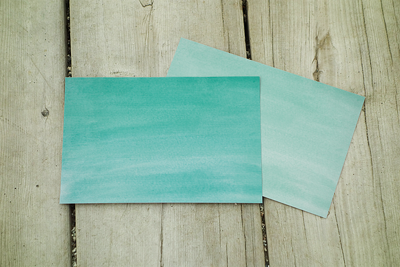 MINT WATERCOLOR OMBRE PAPER in Textures - product preview 3