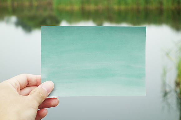 MINT WATERCOLOR OMBRE PAPER in Textures - product preview 4