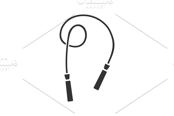 Jump rope glyph icon