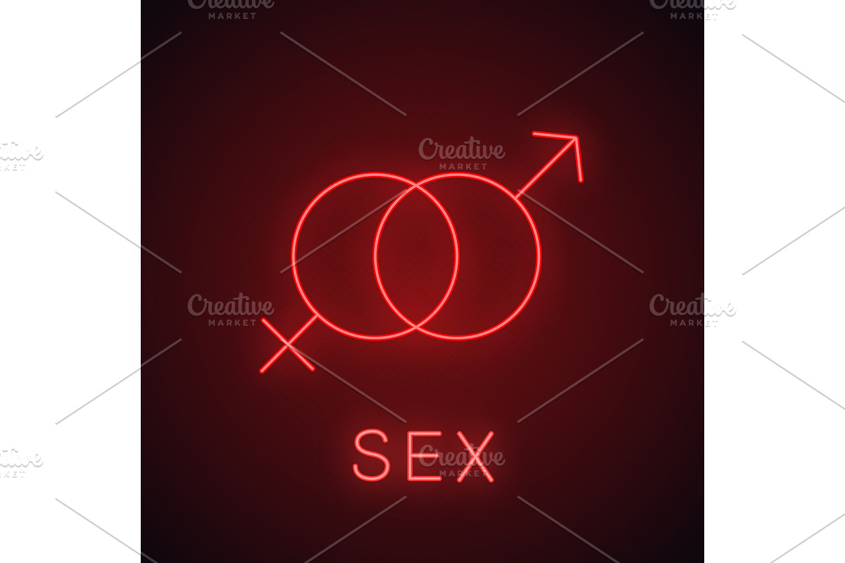 Sex neon light icon in Graphics - product preview 8
