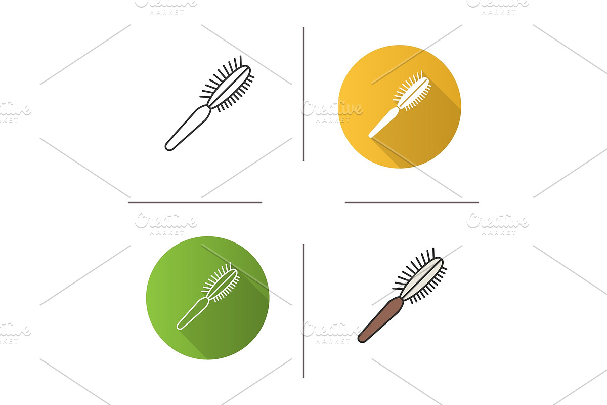 Pet hair brush icon in Graphics - product preview 8