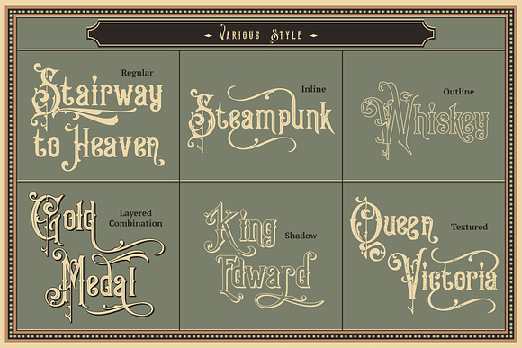 Victorian Fonts Collection in Serif Fonts - product preview 1