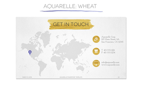 Aquarelle Powerpoint Template in PowerPoint Templates - product preview 2