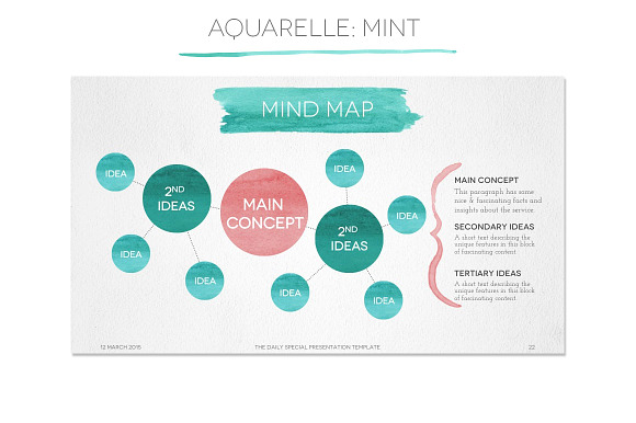 Aquarelle Powerpoint Template in PowerPoint Templates - product preview 3