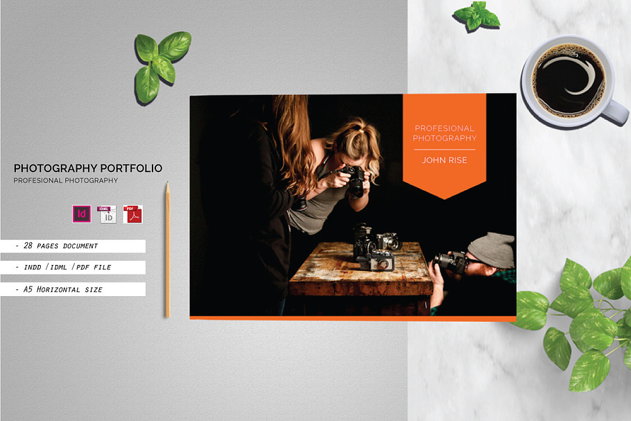 A5 Photography Portfolio in Brochure Templates - product preview 8
