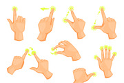 Screen phone fingers gesture control