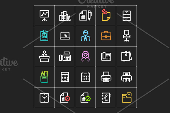 Office & Stationary Mini Icon in Contact Icons - product preview 2