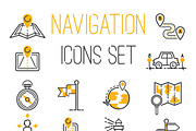 Navigation outline location icons